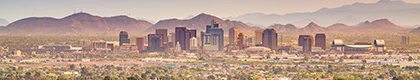 Phoenix, Arizona at dusk.